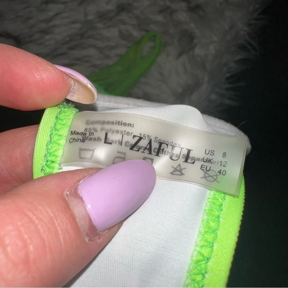 Green Polka Dot Bikini Set - Picture 3 of 3